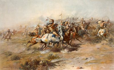 The Battle of Little Bighorn, June 1876, pub. 1905 by Charles Marion Russell